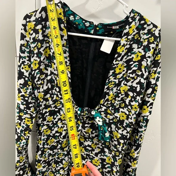 PROENZA SCHOULER Women's Wildflower-Print Georgette Midi Dress Size 4 in Black - Picture 13 of 15